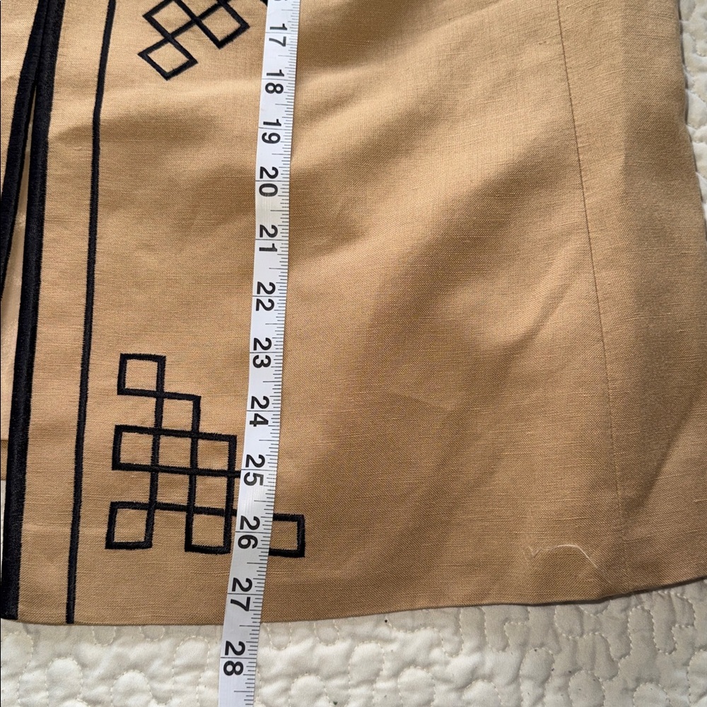 NWT Le Suit 3Pc Suit Elegant Tan Linen Blend Jacket Tank & Pants Sz 16W - Picture 5 of 16